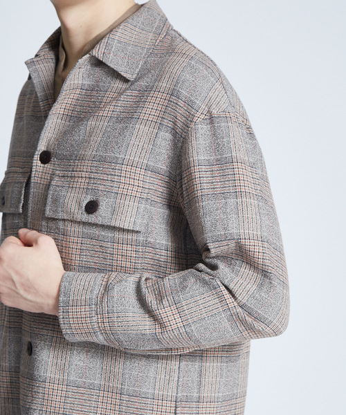 ABAHOUSE（アバハウス）の「ブークレーグレンチェックシャツブルゾン（シャツ/ブラウス・メンズ・ベージュ/ブラウン・44/46/48）」の13枚目の写真