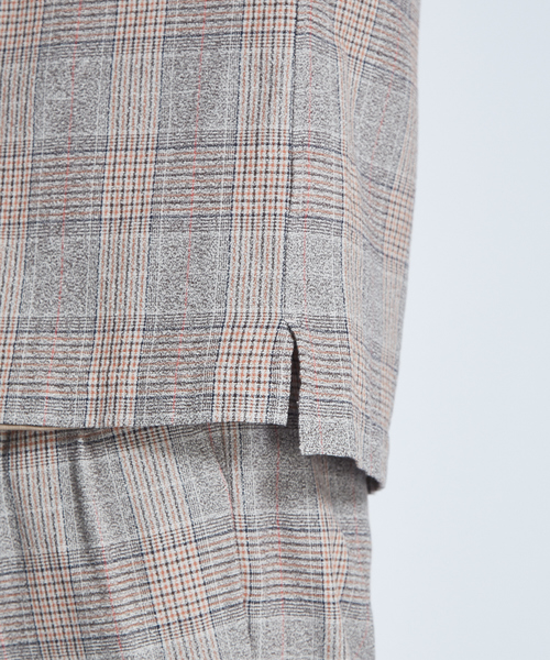 ABAHOUSE（アバハウス）の「ブークレーグレンチェックシャツブルゾン（シャツ/ブラウス・メンズ・ベージュ/ブラウン・44/46/48）」の4枚目の写真