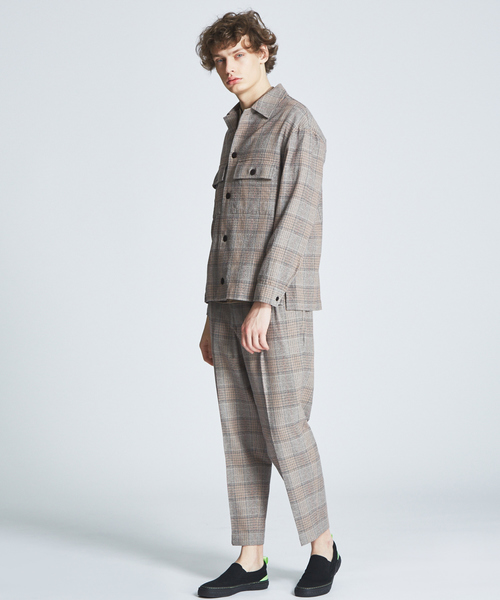 ABAHOUSE（アバハウス）の「ブークレーグレンチェックシャツブルゾン（シャツ/ブラウス・メンズ・ベージュ/ブラウン・44/46/48）」の10枚目の写真