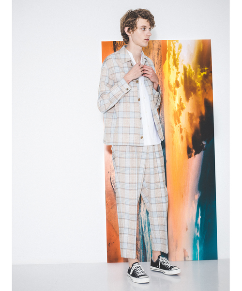 ABAHOUSE（アバハウス）の「ブークレーグレンチェックシャツブルゾン（シャツ/ブラウス・メンズ・ベージュ/ブラウン・44/46/48）」の17枚目の写真