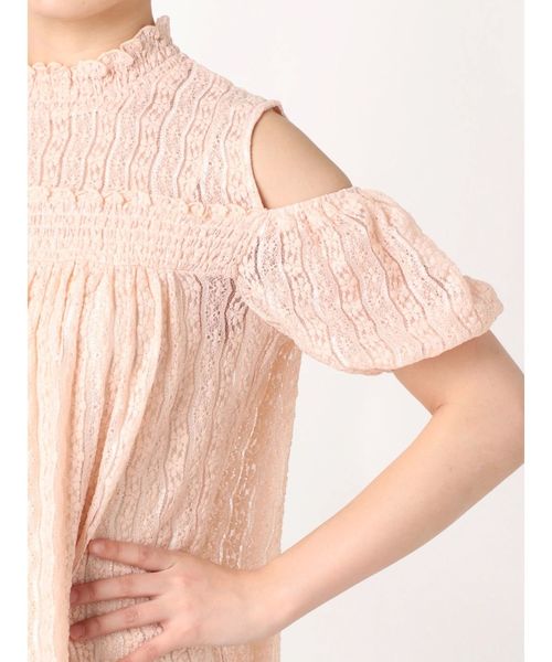 dazzlin（ダズリン）の「レースオープンショルダーワンピース（ワンピース・レディース・ベージュ/オフホワイト/ブラック・FREE）」の15枚目の写真