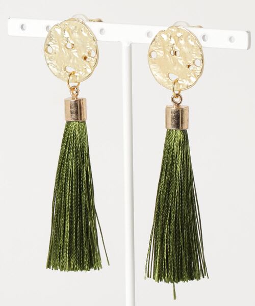Saint Laurent タッセルゴールドトーン イヤリング Yves Saint Laurent イヴサンローラン ドロップイヤリング
