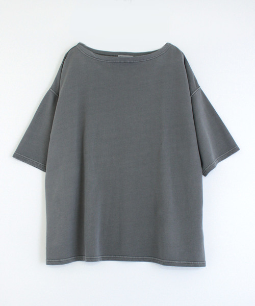 RNA-N(アールエヌエーエヌ)の「M1209 インレイ顔料染めTシャツ(Tシャツ/カットソー・レディース・ブラウン/グレー/オフホワイト/ピンク・MEDIUM)」の6枚目の写真