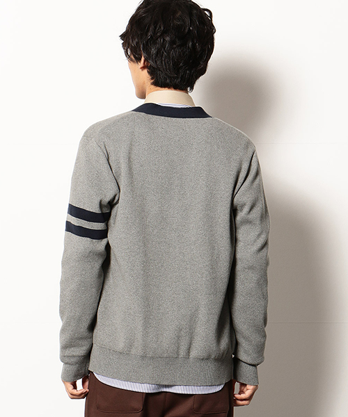 COMME CA COMMUNE(コムサコミューン)の「スクールカーディガン(カーディガン/ボレロ・メンズ・グレー/レッド・MEDIUM/LARGE)」の6枚目の写真