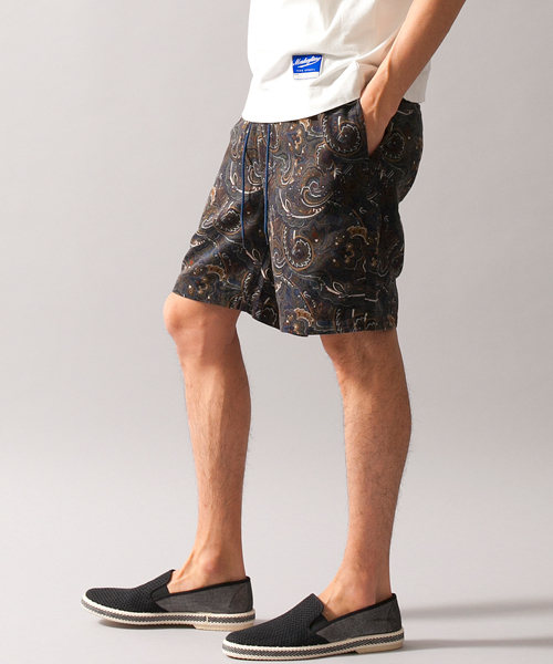 MONKEY TIME（モンキータイム）の「MT ダーク/ペイズリープリント イージーショーツ ◆（その他パンツ・メンズ・その他1/その他2・LARGE/SMALL/MEDIUM）」の4枚目の写真