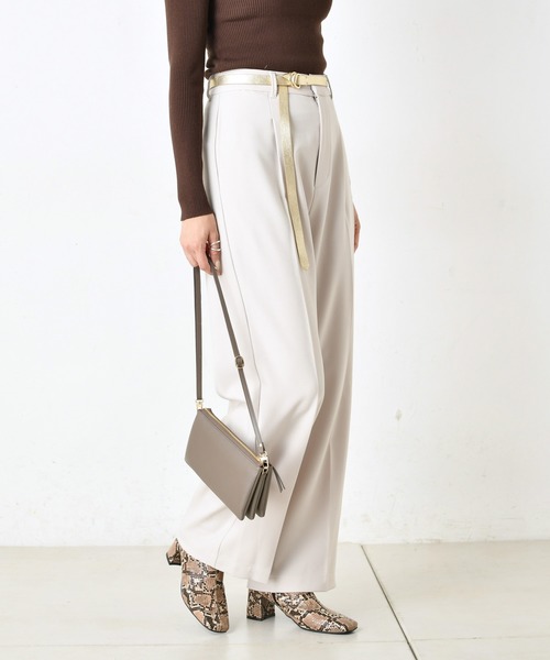 DouDou(ドゥドゥ)の「NEWセンプレパンツ(その他パンツ・レディース・ベージュ/ブラウン/バイオレット/ミント/オフホワイト・38/36/37)」の3枚目の写真