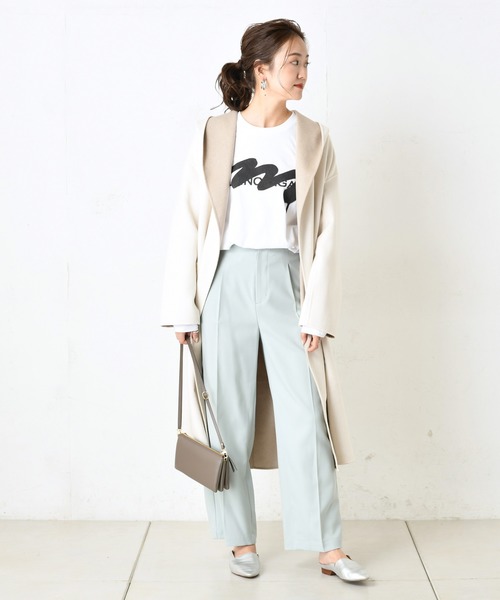 DouDou(ドゥドゥ)の「NEWセンプレパンツ(その他パンツ・レディース・ベージュ/ブラウン/バイオレット/ミント/オフホワイト・38/36/37)」の8枚目の写真