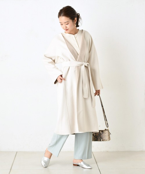 DouDou(ドゥドゥ)の「NEWセンプレパンツ(その他パンツ・レディース・ベージュ/ブラウン/バイオレット/ミント/オフホワイト・38/36/37)」の20枚目の写真