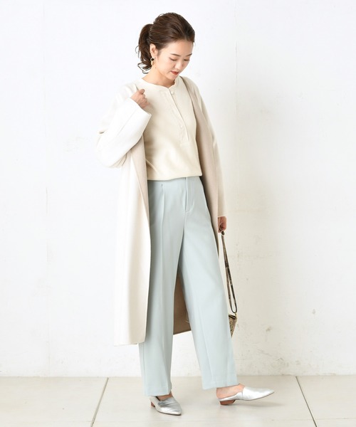 DouDou(ドゥドゥ)の「NEWセンプレパンツ(その他パンツ・レディース・ベージュ/ブラウン/バイオレット/ミント/オフホワイト・38/36/37)」の22枚目の写真