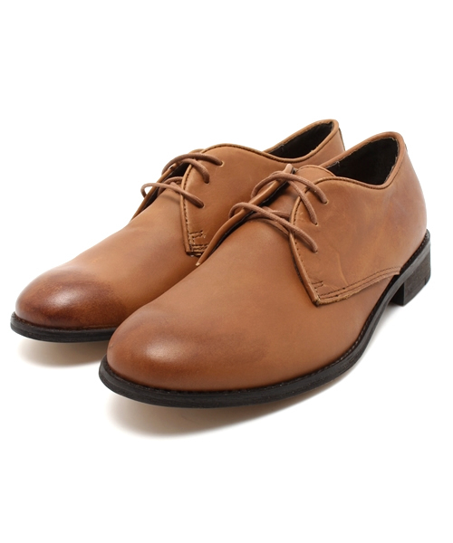NANO universe（ナノユニバース）の「：レザープレーントゥシューズ（ドレスシューズ・メンズ・キャメル/ブラウン/ブラック・41/43/42/40）」の3枚目の写真