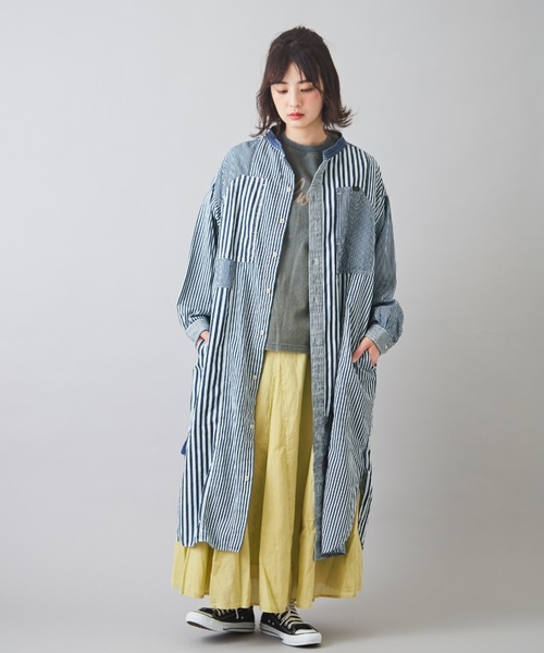 ヒッコリー ミックス スタンドカラー シャツワンピース シャツワンピース Tobila トビラ のファッション通販 Zozotown