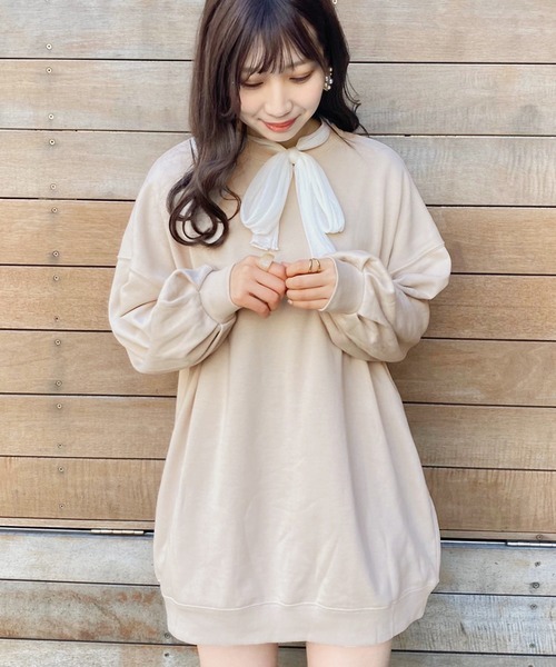 apres jour(アプレジュール)の「スウェットミニワンピース【ZOZOTOWN限定アイテム】(ワンピース・レディース・アイボリー/ミント/モカ/ライトベージュ・フリー)」の3枚目の写真