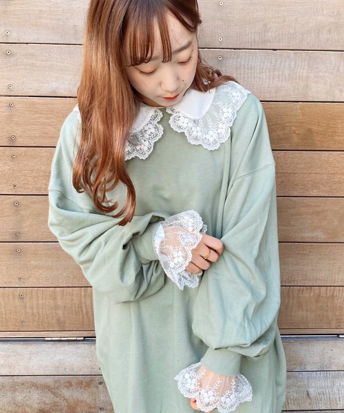 apres jour(アプレジュール)の「スウェットミニワンピース【ZOZOTOWN限定アイテム】(ワンピース・レディース・アイボリー/ミント/モカ/ライトベージュ・フリー)」の4枚目の写真