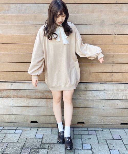 apres jour(アプレジュール)の「スウェットミニワンピース【ZOZOTOWN限定アイテム】(ワンピース・レディース・アイボリー/ミント/モカ/ライトベージュ・フリー)」の8枚目の写真