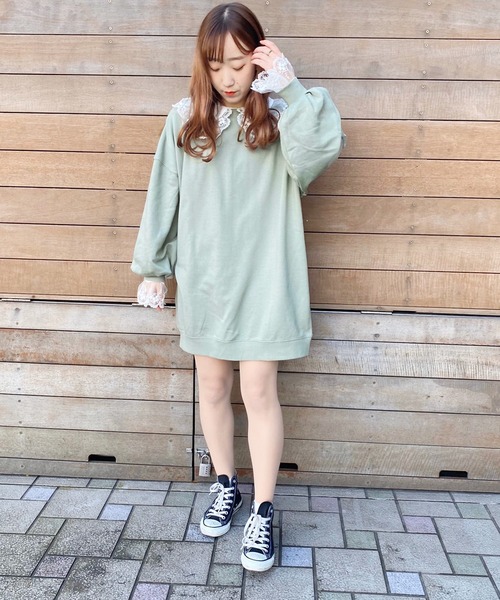 apres jour(アプレジュール)の「スウェットミニワンピース【ZOZOTOWN限定アイテム】(ワンピース・レディース・アイボリー/ミント/モカ/ライトベージュ・フリー)」の7枚目の写真