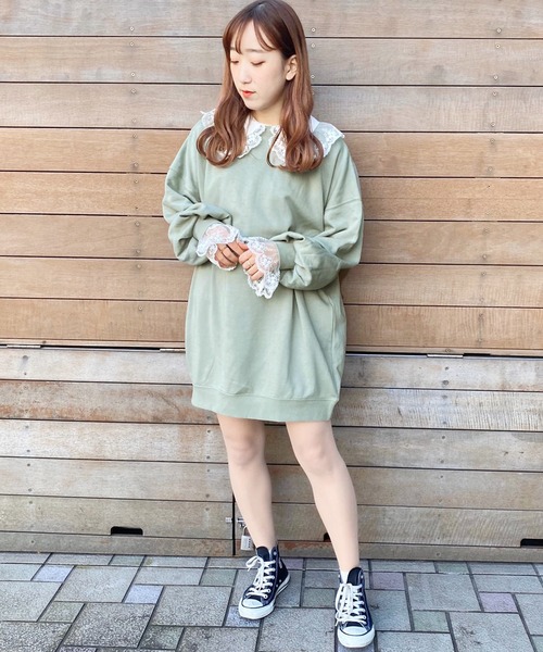apres jour(アプレジュール)の「スウェットミニワンピース【ZOZOTOWN限定アイテム】(ワンピース・レディース・アイボリー/ミント/モカ/ライトベージュ・フリー)」の18枚目の写真