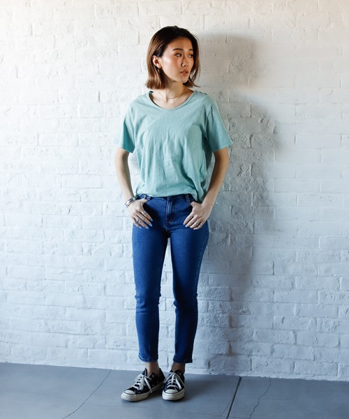 Auntie Rosa Holiday(アンティローザホリデー)の「シアースラブTシャツ(Tシャツ/カットソー・レディース・ホワイト/ブラック/ベージュ/ピンク/ライトグリーン・FREE)」の9枚目の写真