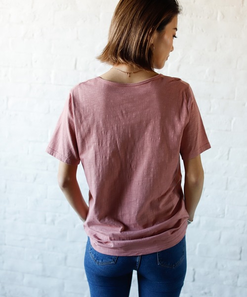 Auntie Rosa Holiday(アンティローザホリデー)の「シアースラブTシャツ(Tシャツ/カットソー・レディース・ホワイト/ブラック/ベージュ/ピンク/ライトグリーン・FREE)」の13枚目の写真