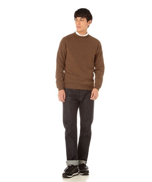 SUNSPEL(サンスペル)の「SUNSPEL / MEN’S?LAMBSWOOL(ニット/セーター・メンズ・ライトブルー/ブラウン/ワインレッド・MEDIUM/LARGE)」の5枚目の写真