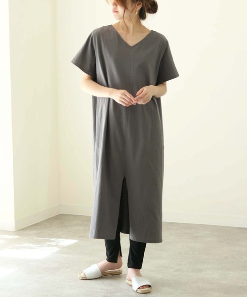 cheriella(シェリエラ)の「入荷なし【cheriella】前後2wayチュニック レギンスセットアップ(ワンピース・レディース・チャコールグレー/カーキ/ダークブルー・M)」の2枚目の写真