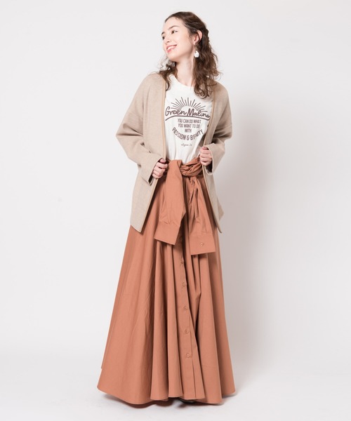 LAYMEE（レイミー）の「Holt shirts OP / ホルトシャツワンピース（シャツワンピース・レディース・ベージュ/ブルー系その他/ブラック×パープル・FREE）」の16枚目の写真