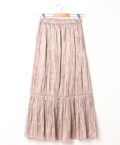 LOUNGEDRESS(ラウンジドレス)の「ラスターティアードスカート(スカート・レディース・ピンクベージュ/グレー・FREE)」の4枚目の写真