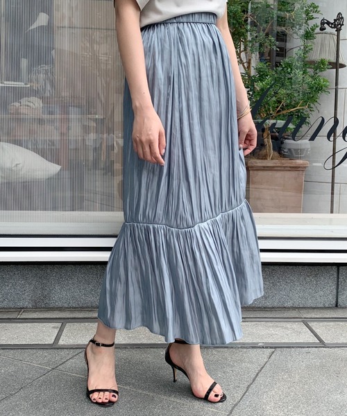 LOUNGEDRESS(ラウンジドレス)の「ラスターティアードスカート(スカート・レディース・ピンクベージュ/グレー・FREE)」の12枚目の写真