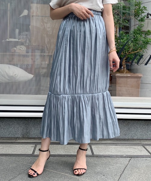 LOUNGEDRESS(ラウンジドレス)の「ラスターティアードスカート(スカート・レディース・ピンクベージュ/グレー・FREE)」の13枚目の写真