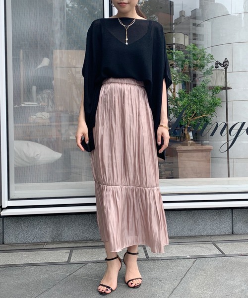 LOUNGEDRESS(ラウンジドレス)の「ラスターティアードスカート(スカート・レディース・ピンクベージュ/グレー・FREE)」の16枚目の写真