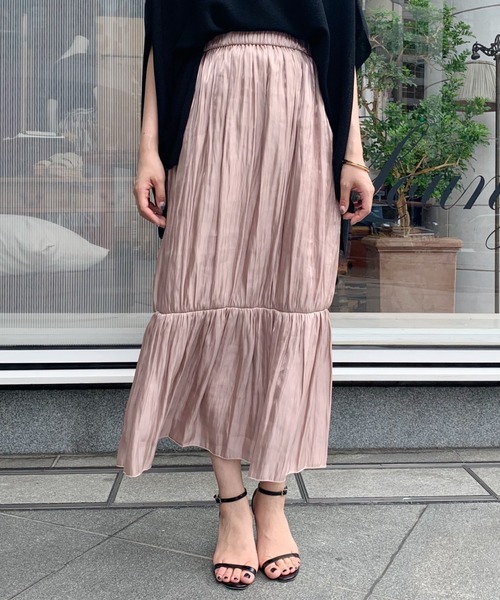 LOUNGEDRESS(ラウンジドレス)の「ラスターティアードスカート(スカート・レディース・ピンクベージュ/グレー・FREE)」の18枚目の写真