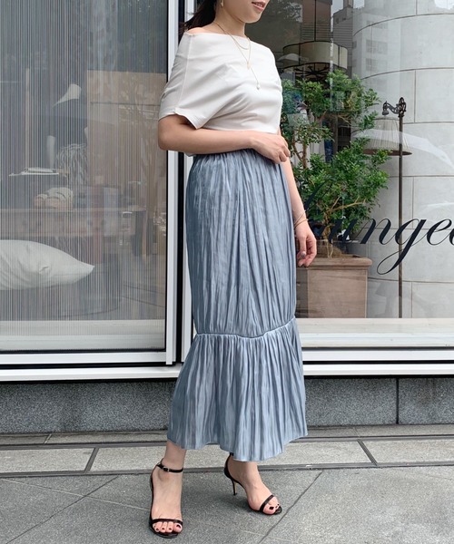 LOUNGEDRESS(ラウンジドレス)の「ラスターティアードスカート(スカート・レディース・ピンクベージュ/グレー・FREE)」の10枚目の写真