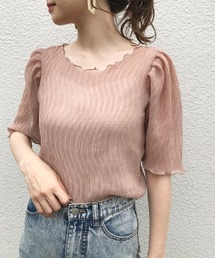 one after another NICE CLAUP | シアープリーツブラウス(キャミセット)(シャツ/ブラウス)