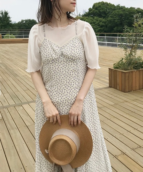 one after another NICE CLAUP（ワンアフターアナザーナイスクラップ）の「シアープリーツブラウス(キャミセット)（シャツ/ブラウス・レディース・オフホワイト/アイボリー/ブルーグレー/モカ/ブラック・FREE）」の20枚目の写真