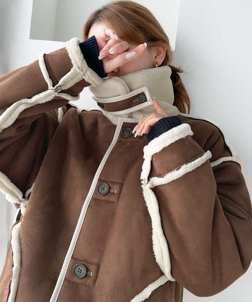 セール】シーズンムードたっぷり 2wayリバーシブルボア