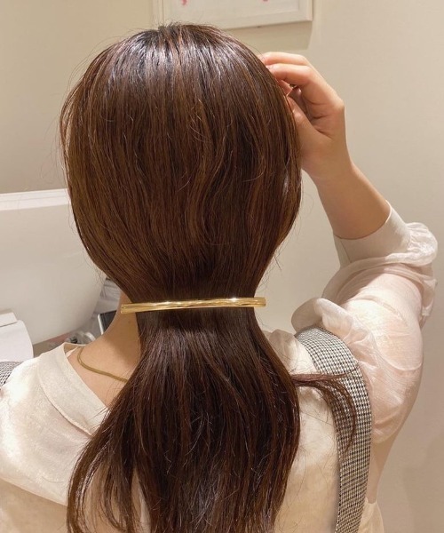 flower(フラワー)の「シンプリーバレッタ(バレッタ/ヘアクリップ・レディース・ゴールド/ゴールド系その他・FREE)」の17枚目の写真