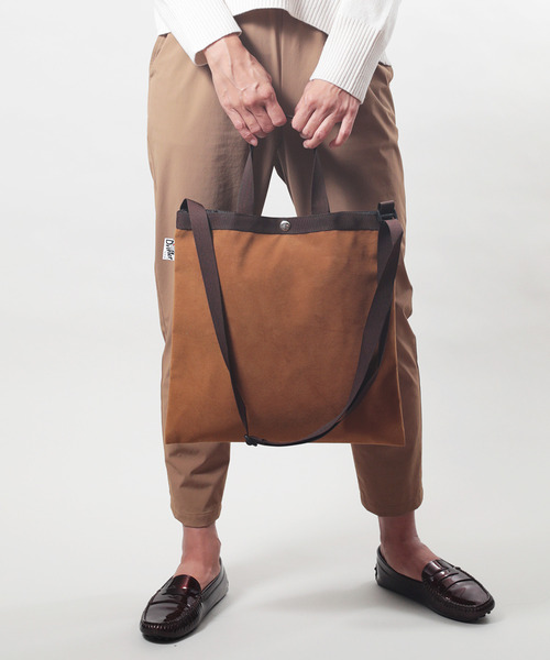 Drifter(ドリフター)の「ELEMENTARY TOTE【FAKE LEATHER】/エレメンタリートート(フェイクレザー)(ショルダーバッグ)」|ライトブラウン