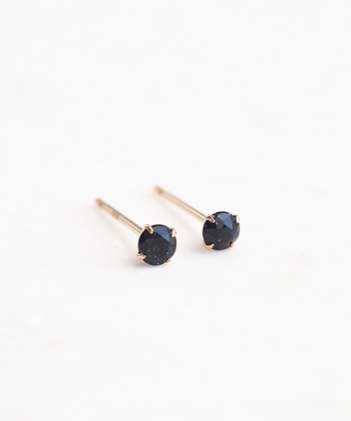 sowi（ソーイ）の「K10　誕生石　天然石　スタッド　ピアス　全4種類（ピアス（両耳用）・レディース・ピンク/レッド/ネイビー/グリーン・ﾌﾘ-）」の8枚目の写真