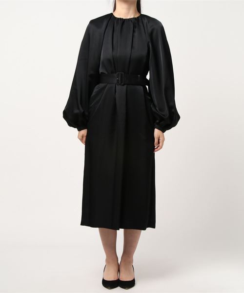 セール Peelslowly Gather Satin Dress ギャザーサテンロングドレス ワンピース Dresslave ドレスレイブ のファッション通販 Zozotown