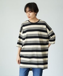 AMERICAN HOLIC | マルチボーダーカットチュニック1 ＊(Tシャツ/カットソー)