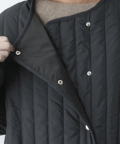 A part by（アパートバイ）の「Poキルティングノーカラーコート　917363（ダウンジャケット/コート・レディース・アイボリー/チャコールグレー/グリーン系その他4・FREE）」の11枚目の写真