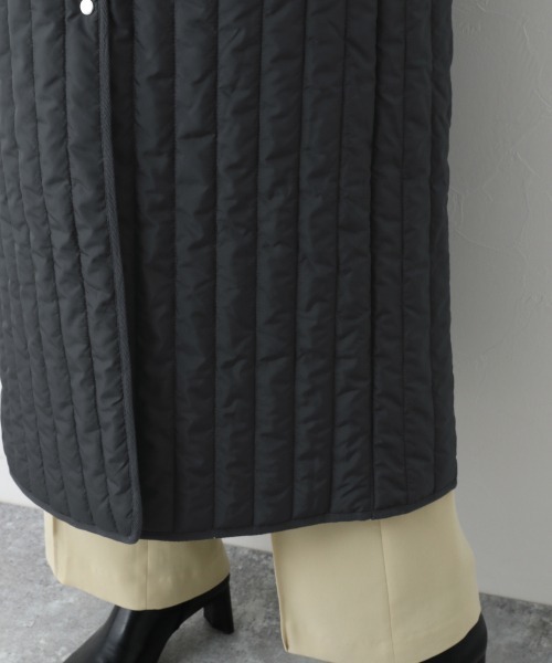 A part by（アパートバイ）の「Poキルティングノーカラーコート　917363（ダウンジャケット/コート・レディース・アイボリー/チャコールグレー/グリーン系その他4・FREE）」の19枚目の写真