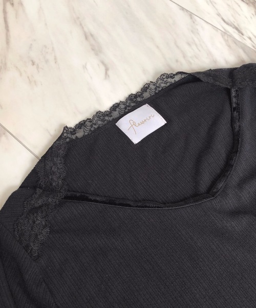 flowriri(フロウリリ)の「flowriri レースデザインカットソー(Tシャツ/カットソー・レディース・ホワイト/ブラック・FREE)」の13枚目の写真