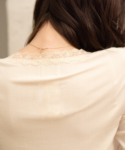 flowriri(フロウリリ)の「flowriri レースデザインカットソー(Tシャツ/カットソー・レディース・ホワイト/ブラック・FREE)」の16枚目の写真