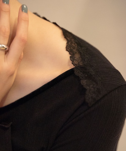 flowriri(フロウリリ)の「flowriri レースデザインカットソー(Tシャツ/カットソー・レディース・ホワイト/ブラック・FREE)」の19枚目の写真