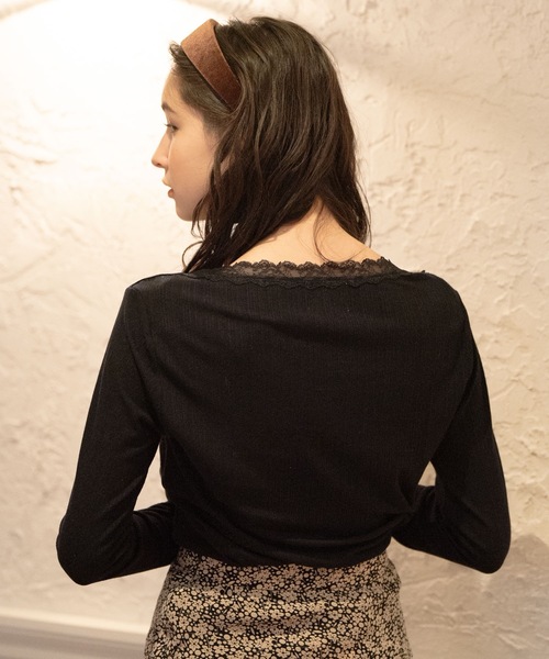 flowriri(フロウリリ)の「flowriri レースデザインカットソー(Tシャツ/カットソー・レディース・ホワイト/ブラック・FREE)」の21枚目の写真