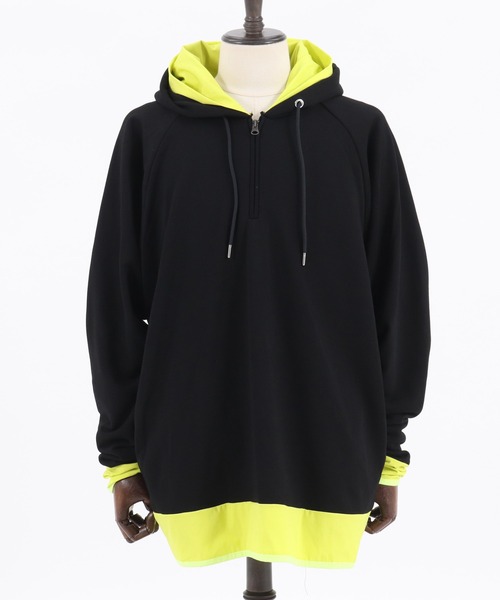 CAMBIO(カンビオ)の「mpa2427-Layered Design Parka パーカー(パーカー・メンズ・オリーブ/ワイン/ブラック/ミックスグレー・L/S/M)」の21枚目の写真