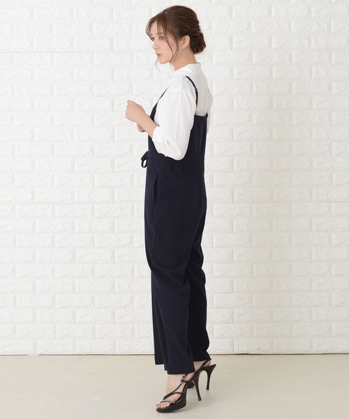 【最終値下げ】レース ブラック オールインワン レースレディース Lace Ladies フロント タック ワイド パンツ