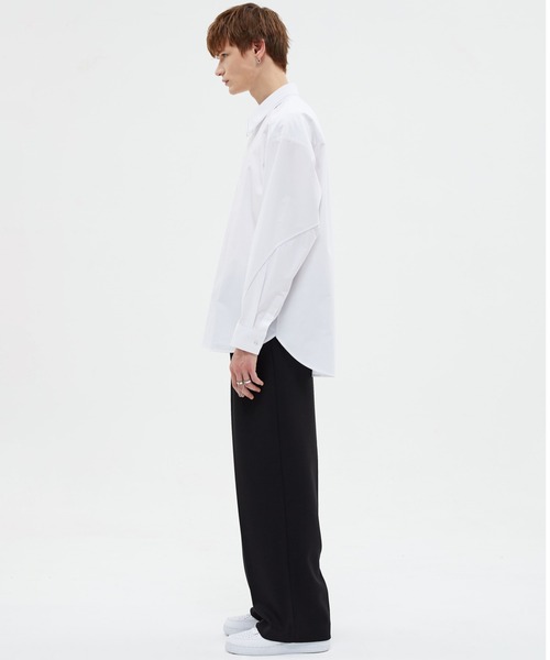 ADD SEOUL（エーディーディーソウル）の「【ADD SEOUL】TWIST SLEEVE STITCH SHIRT / ADD ツイスト スリーブ ステッチ オーバーサイズ シャツ（シャツ/ブラウス・メンズ・ホワイト/ブルー・1/2）」の19枚目の写真