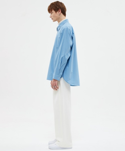 ADD SEOUL（エーディーディーソウル）の「【ADD SEOUL】TWIST SLEEVE STITCH SHIRT / ADD ツイスト スリーブ ステッチ オーバーサイズ シャツ（シャツ/ブラウス・メンズ・ホワイト/ブルー・1/2）」の13枚目の写真