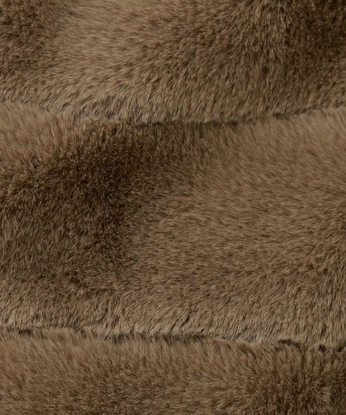 n'ee-ne（ネーネ）の「ボーダー風ファー×キルティング　リバーシブルコート（その他アウター・レディース・ブラック/ベージュ/グレー/モカ・M/L）」の20枚目の写真